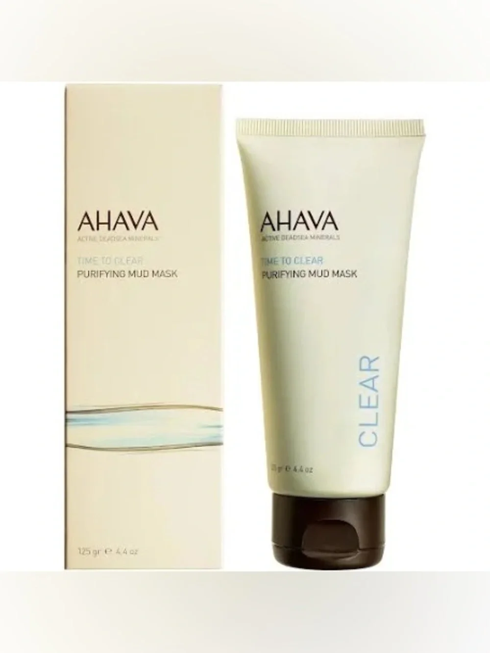 AHAVA Time To Clear Purifying Mud Mask 3.4 oz / 100 ml NEW IN BOX expires 2027